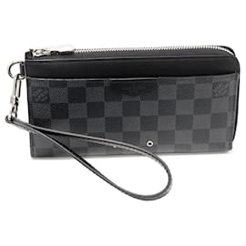Louis Vuitton-Portefeuille long Damier Graphite Louis Vuitton N60379-Noir