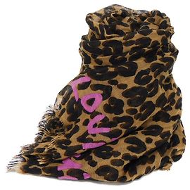 Sciarpa Graffiti Leopardo Louis Vuitton M72215 Marrone