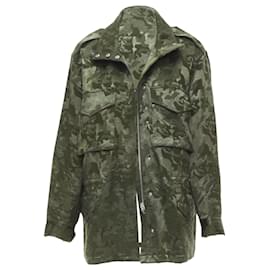 Autre Marque-Alexander Wang Army camouge jacquard military coat-Green