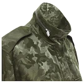 Autre Marque-Alexander Wang Army camouge jacquard military coat-Green