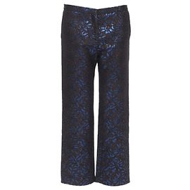 Marni metallic floral jacquard wide leg trousers pants Blue