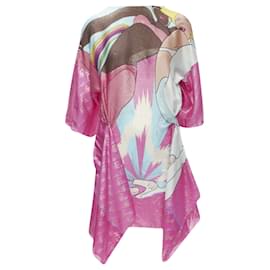Fendi-Fendi Antonio Lopez metallic logo jacquard dress-Pink