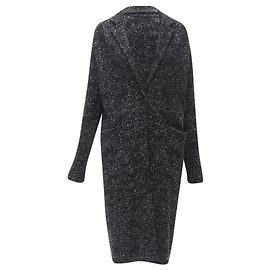 Theory speckle wool blend knitted robe coat Grey