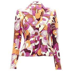 D&G Dolce & Gabbana Flower Power psychedelic print casual blazer jacket Pink