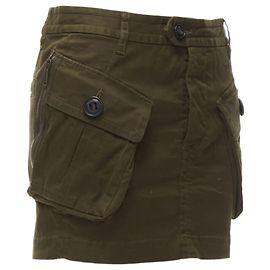 Falda mini oversized con bolsillos cargo Dsquared2 Verde