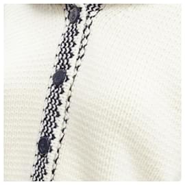 Dior-Christian Dior Mariniere wool cashmere sailor collar cardigan-Brown,Beige