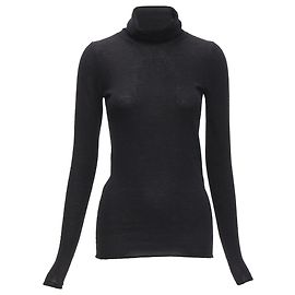 Langarmiger Rollkragenpullover aus italienischer Kaschmirwolle von Club Monaco Schwarz