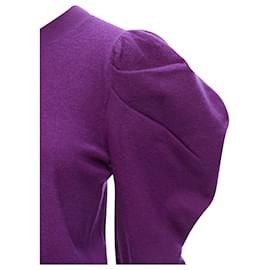 Ulla Johnson-Ulla Johnson merino wool Victorian puff sleeves sweater-Purple