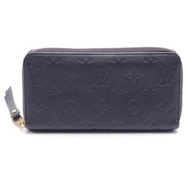 Louis Vuitton-Louis Vuitton Monogram Empreinte Leather Zippy Wallet-Blue