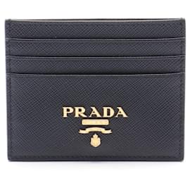 Prada-Prada Saffiano Leather Card Case 1MC025QWAF0002-Black