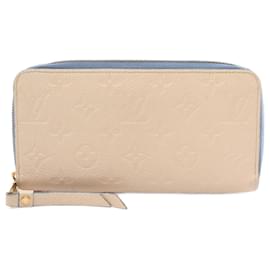 Louis Vuitton-Louis Vuitton Monogram Empreinte Leather Zippy Wallet-White