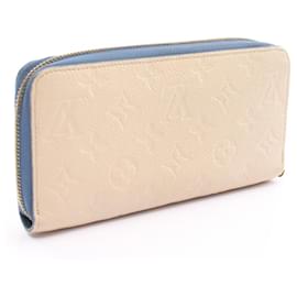Louis Vuitton-Louis Vuitton Monogram Empreinte Leather Zippy Wallet-White