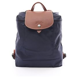 Longchamp Le Pliage Original M Backpack Nylon Leather Blue
