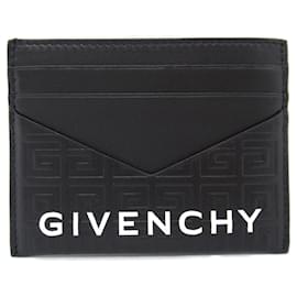 Givenchy-Givenchy Leather Card Case Black/White-Black