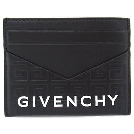 Tarjetero de cuero Givenchy Negro/Blanco Negro