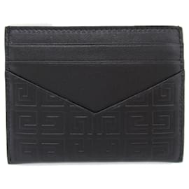 Givenchy-Givenchy Leather Card Case Black/White-Black