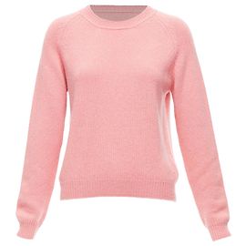Pull en cachemire à manches longues Tricot Parisiens d'Alexandra Golovanoff Rose