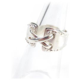 Hermès HERMES Mexico Ring SV925 Silver 52 Silvery Metallic