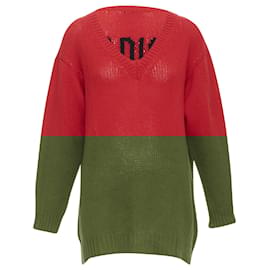 Dior-Christian Dior cashmere J'Adior oversized sweater-Red