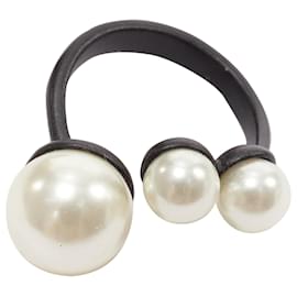 Dior-Dior Tribale matte metal trio faux faux pearl ring-Black