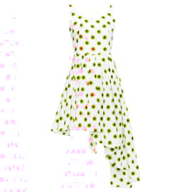 Alexander Mcqueen-Alexander McQueen Iris paint polka dot asymmetric dress-White