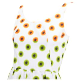 Alexander Mcqueen-Alexander McQueen Iris paint polka dot asymmetric dress-White