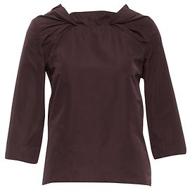 Marni Seidenmischung cropped Top mit umgekehrtem Ausschnitt Rot Bordeaux