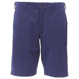 Prada Shiny Nylon Back Darts Button Pocketed Bermuda Shorts Blue