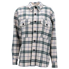 Isabel Marant Etoile Faxon Plaid Button-Down Jacket in Multicolor Wool Multiple colors