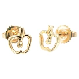 Tiffany & Co-Tiffany Open Apple Earrings Yellow Gold-Golden,Metallic