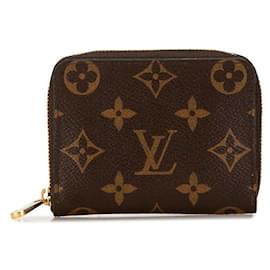 Louis Vuitton-Louis Vuitton Monogram Zippy Coin Purse -Brown
