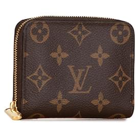 Louis Vuitton-Louis Vuitton Monogram Zippy Coin Purse -Brown