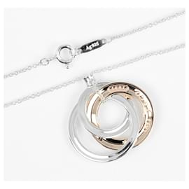 Tiffany & Co-Collier en argent 925 Tiffany & Co 1837 à cercles entrelacés-Argenté,Métallisé