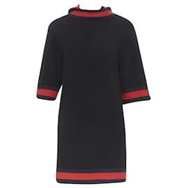 Gucci-Gucci signature web trim hooded casual dress-Black