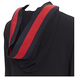 Gucci-Gucci signature web trim hooded casual dress-Black