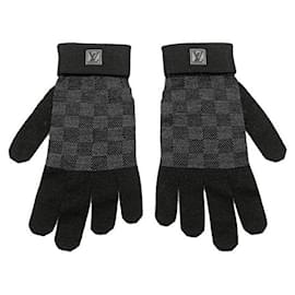 Louis Vuitton-Gants en laine Damier Graphite Louis Vuitton M70006-Noir