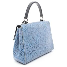 Louis Vuitton-Louis Vuitton Cluny BB Epi Denim Leather Handbag M51392-Blue