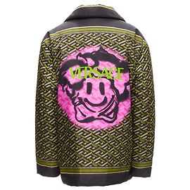 Casaco acolchoado Medusa Smiley Graffiti La Greca da Versace Verde