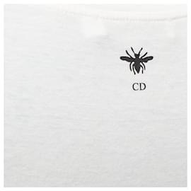 Dior-Dior Vibe Star Logo Graphic Print Cotton Linen Short Sleeve Tshirt-White