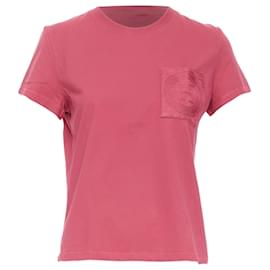 Hermès-Hermes Embroidered Pocket H Motif Tshirt-Pink