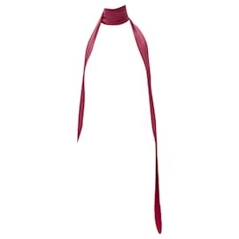Fendi-Fendi silk FF monogram jacquard extra long scarf-Red