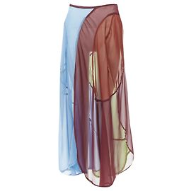 Comme Des Garcons Gonna trasparente a colore ottico con cucitura curva Comme Des Garçons Multicolore
