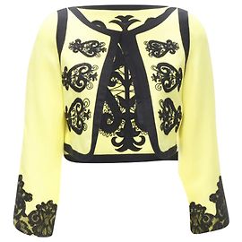 Christian Lacroix Matador embroidery cropped jacket Yellow