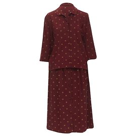Comme Des Garcons Saia babydoll de bolinhas da Comme Des Garçons Vermelho