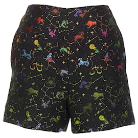 Dior-Dior Lucky Dior Colorful Astrology Jacquard High Waisted Shorts-Black