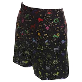 Dior-Dior Lucky Dior Colorful Astrology Jacquard High Waisted Shorts-Black