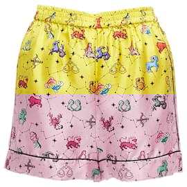Dior-Christian Dior Silk Lucky Dior Astrology Boxer Shorts-Yellow