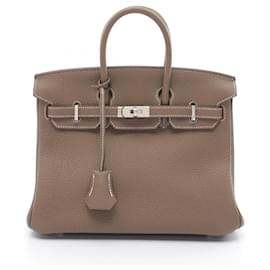 Hermès-Hermes Birkin 25 Etoupe Handbag-Brown,Beige