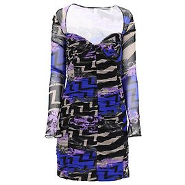 Emilio Pucci x Koché Bedrucktes Mini-Kleid aus Multicolor-Polyamid Mehrfarben