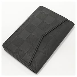 Louis Vuitton-Louis Vuitton Leather Card Case N63197-Black